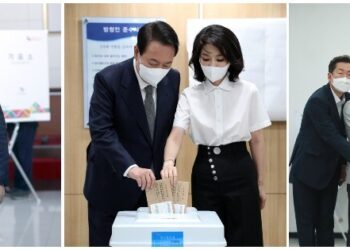 사전투표 첫날 10.18%…여야 지도부 경합지서 ‘줄투표’