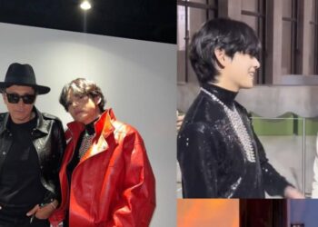 방탄소년단 뷔, 셀린느 패션쇼 셀럽들과 다정한 순간들..진정한 ‘소셜버터플라이’