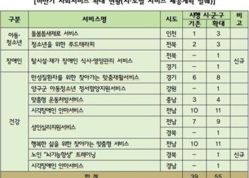 지역 맞춤형 사회서비스 확대 시행 안내:식약일보
