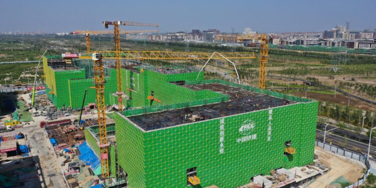 [사진] 中 슝안신구, 건설 중인 혁신연구원 과학기술단지