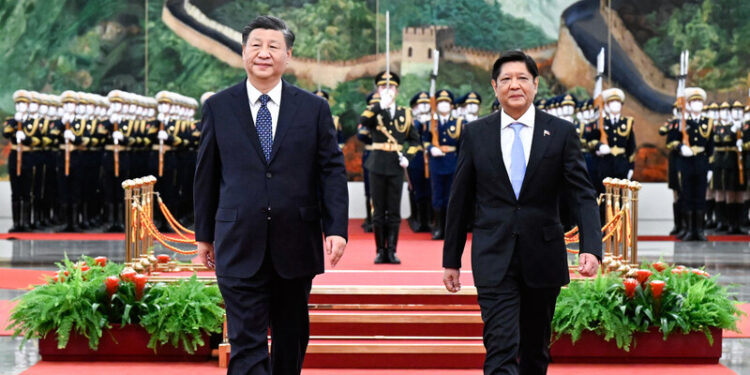 미국과 안보협력 확대 마르코스 중국 방문…시진핑 환대 이유는