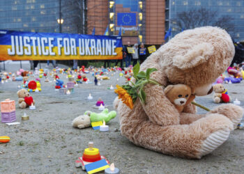 [만리재사진첩] 우크라 전쟁 1년, 전세계에서 이어진 연대의 메시지