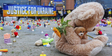 [만리재사진첩] 우크라 전쟁 1년, 전세계에서 이어진 연대의 메시지