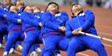 [포토] 북한 전국 도대항 군중체육대회