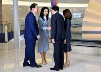 [포토] ‘다시 만난’ 윤석열 대통령과 기시다 총리 내외