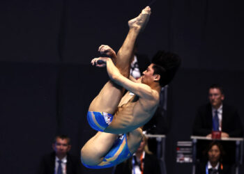 [포토] ‘환상의 호흡’ 김수지·이재경, 다이빙 혼성 싱크로 4위