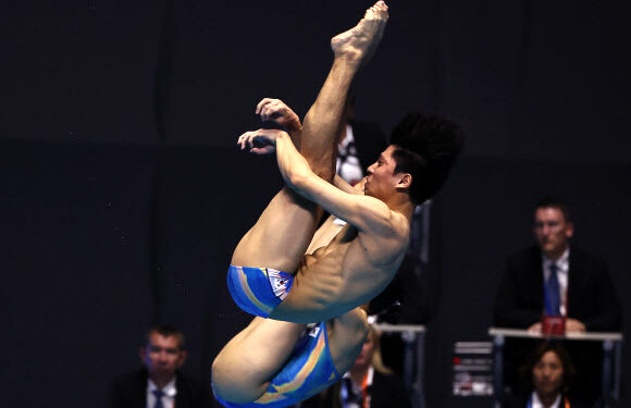 [포토] ‘환상의 호흡’ 김수지·이재경, 다이빙 혼성 싱크로 4위