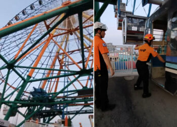 “공포의 30분”…국내 최고 높이 ‘85ｍ’ 대관람차 멈췄다