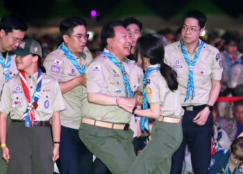 [포토] 세계스카우트잼버리 개영식 참석한 윤 대통령 부부