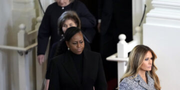 [포토] 로절린 여사 장례식 참석한 美 역대 퍼스트레이디들