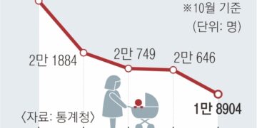 10월에도 뚝 끊긴 아기 울음… 출생아 수 2만명 첫 붕괴