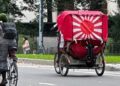 뉴욕 거리에 등장한 ‘욱일기 인력거’…“아시아인들에 전쟁공포 상기”