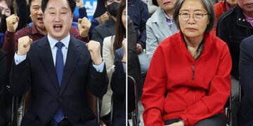경기 수원정 김준혁 54.7%, 이수정 45.3% [지상파 출구조사]