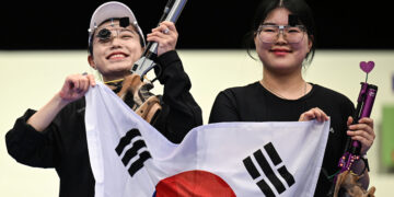 오예진, 올림픽 10m 공기권총 금메달… 김예지는 銀