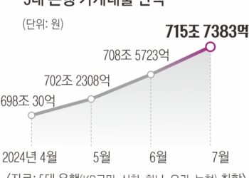 ‘대출 막차’ 몰리자… 가계빚 한 달 새 7조 늘었다