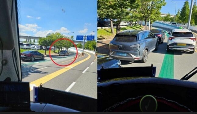 공항 입구 막은 무개념 차량 사흘만에 이동…과태료는 겨우 12만원