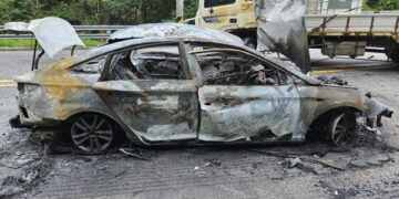 달리던 차량 폭발하더니 순식간에 불…운전자 못 피하고 사망