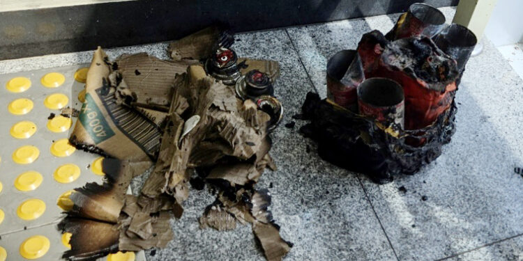 광주 치과 입구서 부탄가스 폭발물 터뜨린 60대 검거