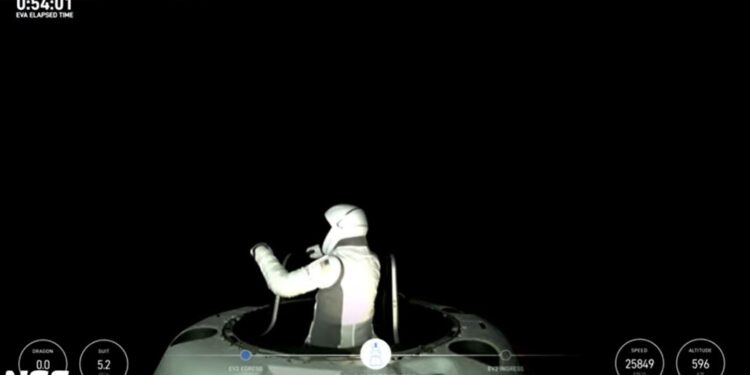 사상 처음으로 우주에 ‘둥둥’…억만장자 지구 귀환