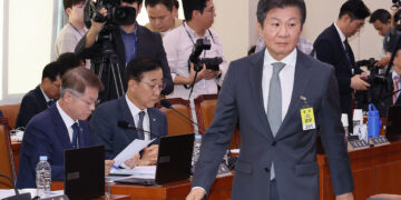 [속보] 정몽규 축구협회장, 국정감사 증인 채택…다음달 또 국회로