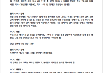 오늘 홍명보 감독 선임 감사 발표… 축협, 회의록 들고 “문제없다” 선공