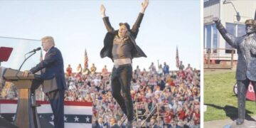 첫 피격 현장 다시 찾은 트럼프 “우리 모두 미국 위해 총 맞았다”