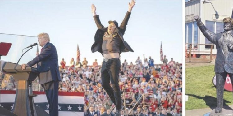 첫 피격 현장 다시 찾은 트럼프 “우리 모두 미국 위해 총 맞았다”