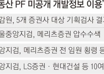 미공개 부동산 정보로 500억 챙긴 임원… 檢, LS증권 등 압수수색