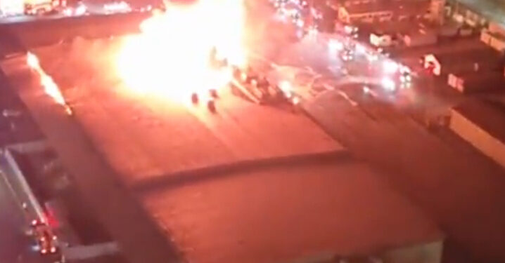 부산 범일동 미군 55보급창 화재…대응 2단계