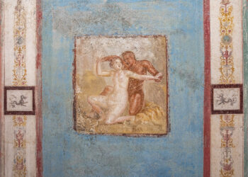 침대 위 벌거벗은 男女 성관계 그림이 집안에… ‘화산 도시’서 발굴된 2000년 전 유적