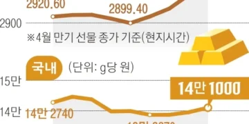 금값 3000弗 첫 돌파… “연내 3500弗”, ‘김치프리미엄’ 빠져 국내선 15% 하락