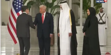 정용진, 카타르 국왕 만찬 참석… 트럼프와 두 번째 만났다