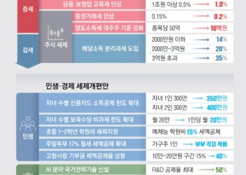 배당소득 분리과세 최고세율 35% ‘절충’