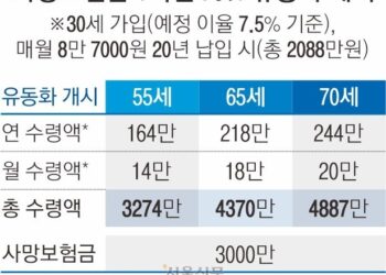 사망보험금 살아 있을 때 쓴다… 55세부터 연금으로 수령 가능