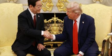 李 “피스메이커 돼 달라”… 트럼프 “조선업 협력”