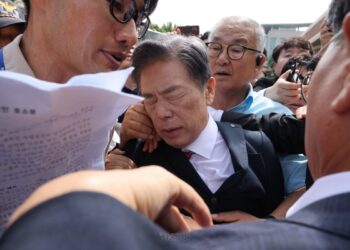 “매국노! 매국노!” 국회 왔다가 ‘몸싸움’ 휘말린 독립기념관장 [포착]