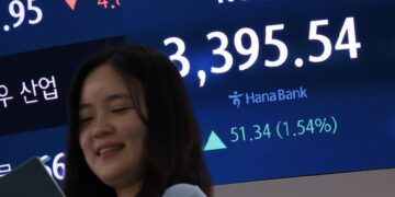 ‘고공행진’ 코스피 3400선 턱밑…사흘 연속 최고치