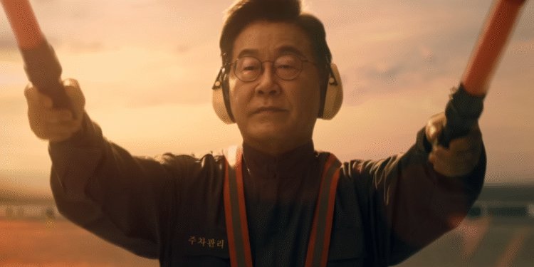 李대통령이 ‘항공기 유도원’ 역할… 경주 APEC 홍보영상 ‘깜짝 등장’