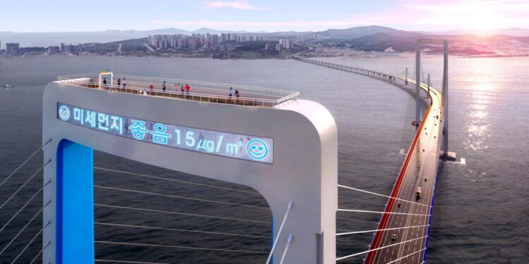 ‘높이 184m’ 인천 제3연륙교 전망대, 기네스북 올랐다