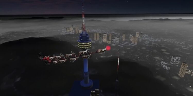 “산타 24일 밤 11시 27분 서울 통과”