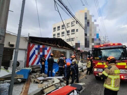 강풍에 간판 붕괴…경기서 20대 사망·4명 다쳐