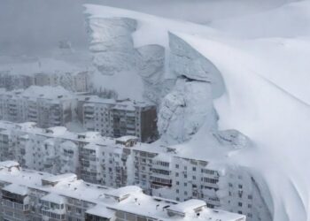 “10층 아파트도 눈더미에 매몰”…러시아 폭설의 위엄