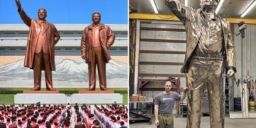 “평양인가?” 7m ‘주먹불끈 트럼프’ 동상 세운다…묻지마 추앙, 떼돈 안겨다줄까