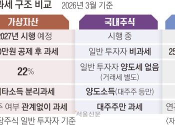 국내 주식은 안 내는데… 1000만원 수익에 165만원 ‘코인 과세’